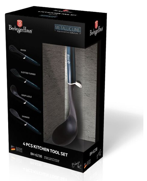 Kuchyňské náčiní sada 4 ks Aqumarine Metallic Line