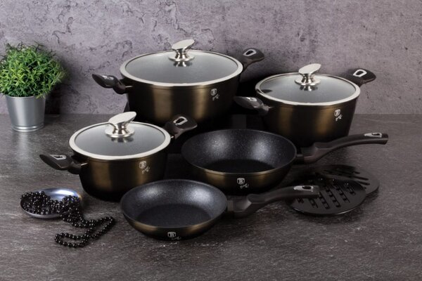 Pánev grilovací s mramorovým povrchem 28 cm Shiny Black Collection