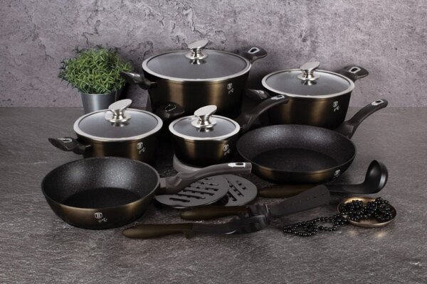 Pánev grilovací s mramorovým povrchem 28 cm Shiny Black Collection