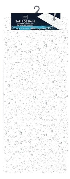 Světle šedá koupelnová předložka 50x120 cm Splash – douceur d'intérieur