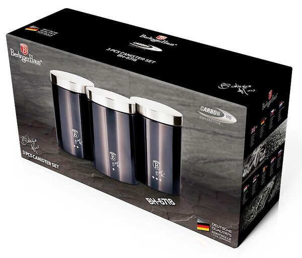 Dóza na potraviny sada 3 ks Carbon PRO Line
