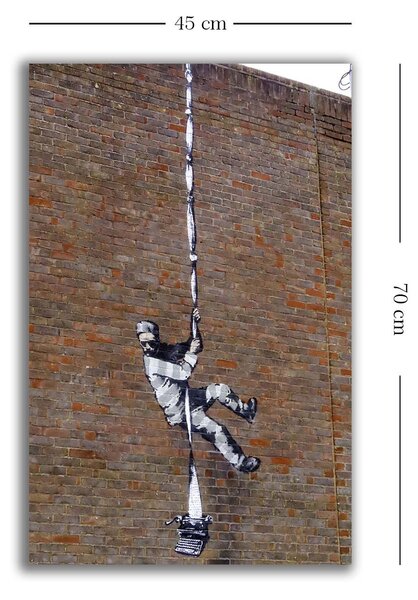 ASIR Obraz na plátně Banksy Street Art – Vězeň na útěku
