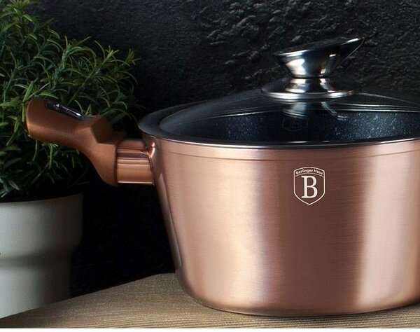 Sada nádobí s mramorovým povrchem 15 ks Rosegold Metallic Line