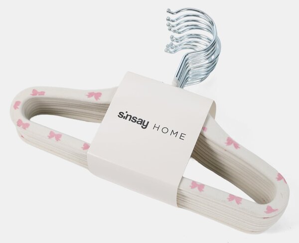 Sinsay - Sada 10 věšáků - pastelová růžová