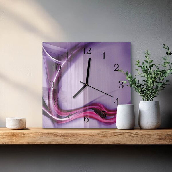 Skleněné hodiny na stěnu Abstrakce zskc-30x30-00175086