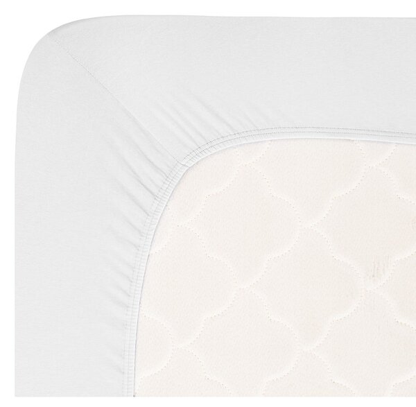 Bílé napínací prostěradlo jersey 180x200 cm Boxspring – Andrea Simone