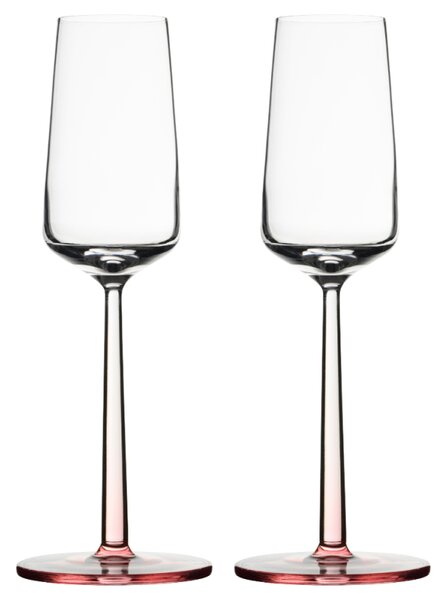 Sklenice na šampaňské Essence 0,21l, 2ks / růžové