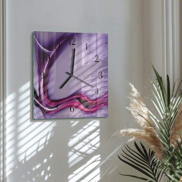 Skleněné hodiny na stěnu Abstrakce zskc-30x30-00175086