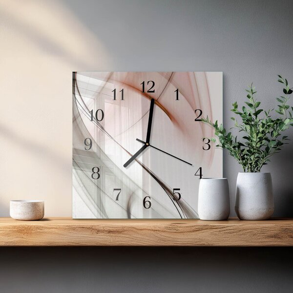 Skleněné hodiny na stěnu Abstrakce zskc-30x30-00175081