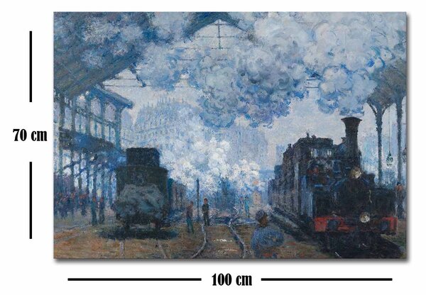 ASIR Obraz na plátně Claude Monet – Nádraží Saint-Lazare: Příjezd vlaku