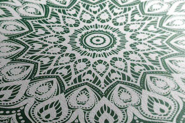 Obraz Mandala harmonie na zeleném pozadí