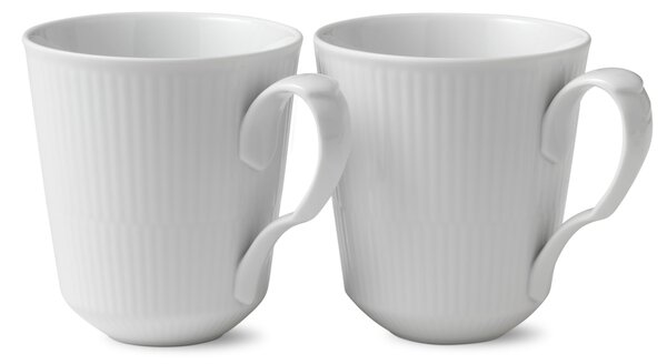 Porcelánový hrnek White Fluted 380 ml – set 2 ks