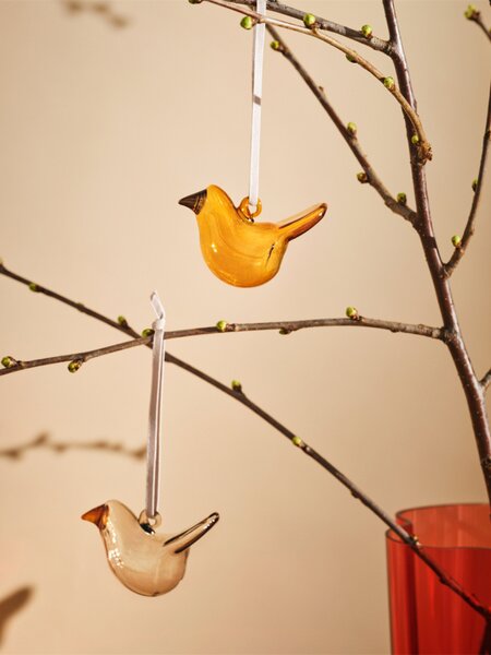 Iittala Skleněné ozdoby ptáčci Oiva Toikka, mix / 3ks