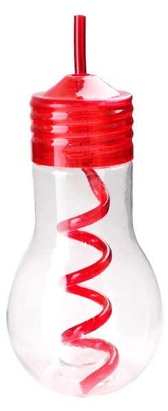 Toro Plastová láhev s brčkem 600ml žárovka MIX barev