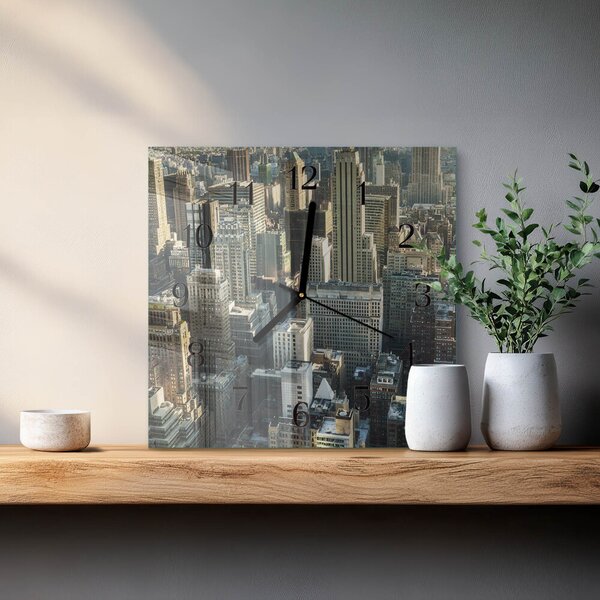 Skleněné hodiny na stěnu Horizont zskc-30x30-00175125