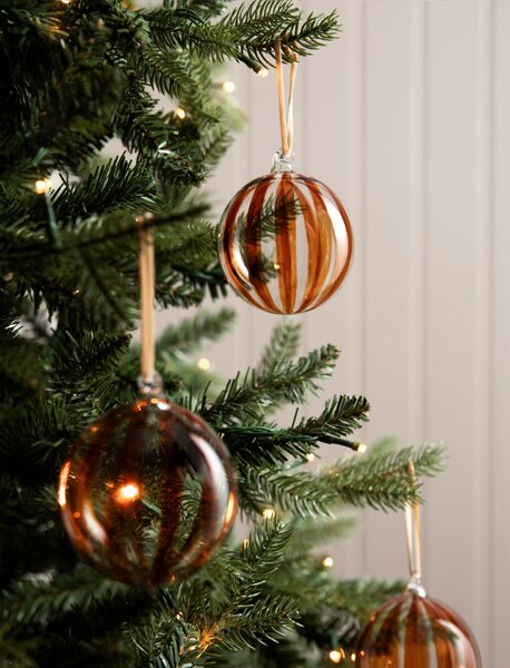Vánoční ozdoba Purton Striped Cinnamon – set 3 ks