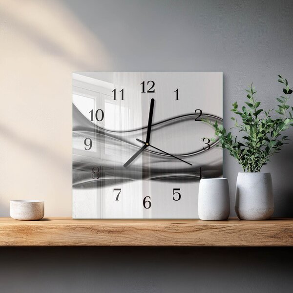 Skleněné hodiny na stěnu Abstrakce zskc-30x30-00175138
