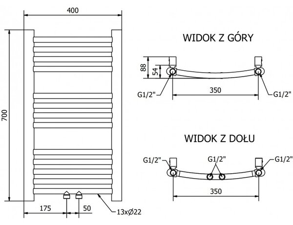 Mexen Ares, elektrické topné těleso 700 x 400 mm, 300 W, bílá, W102-0700-400-2300-20