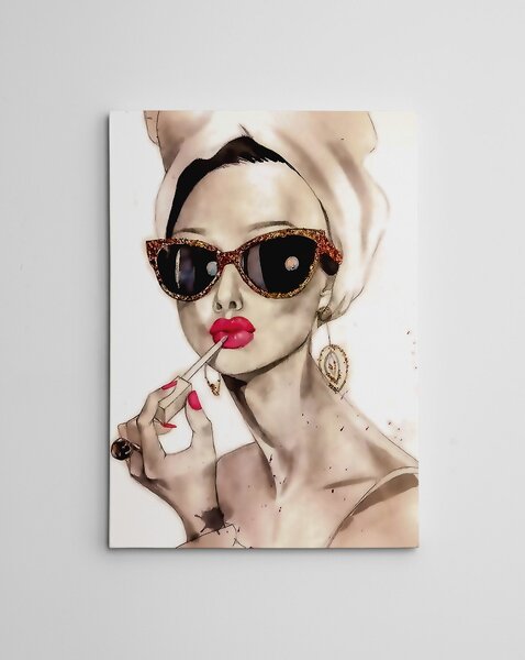 ASIR Obraz na plátně ( 50 x 70 cm) Dáma ve slunečních brýlích