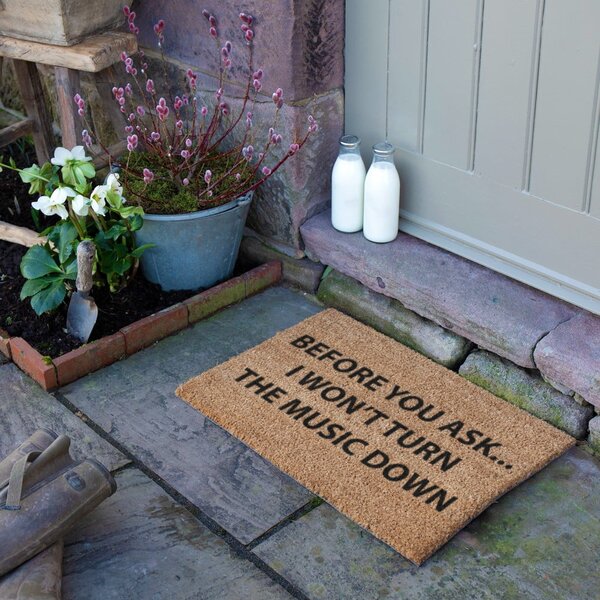 Rohožka z kokosového vlákna 40x60 cm Loud Music – Artsy Doormats