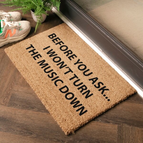 Rohožka z kokosového vlákna 40x60 cm Loud Music – Artsy Doormats