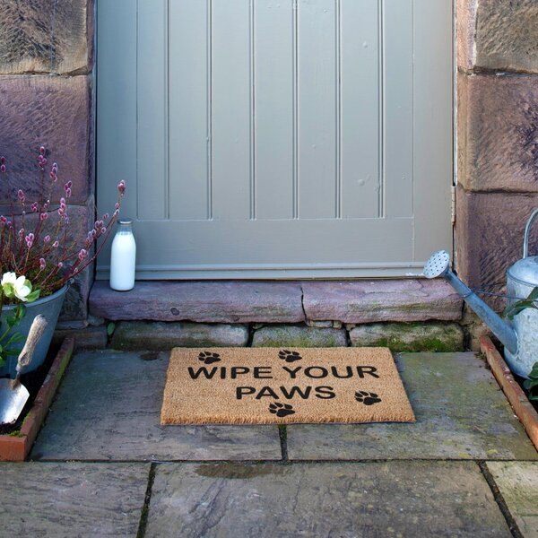 Rohožka z kokosového vlákna 40x60 cm Wipe Your Paws – Artsy Doormats
