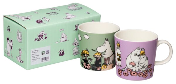 Arabia Set hrnků Moomin Sweetheart & Loving care 0,3l