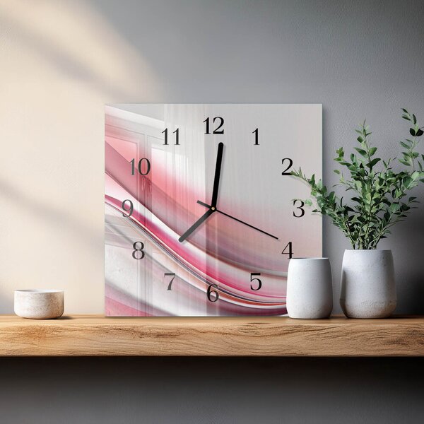 Skleněné hodiny na stěnu Abstrakce zskc-30x30-00175170