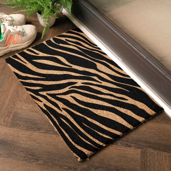 Rohožka z kokosového vlákna 40x60 cm Zebra – Artsy Doormats