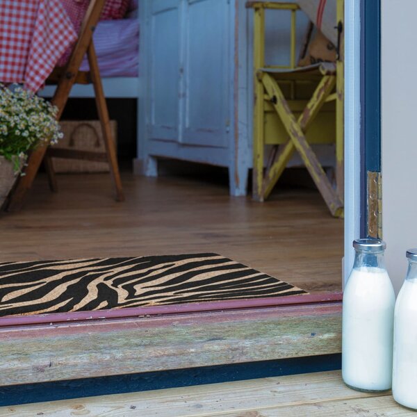 Rohožka z kokosového vlákna 40x60 cm Zebra – Artsy Doormats
