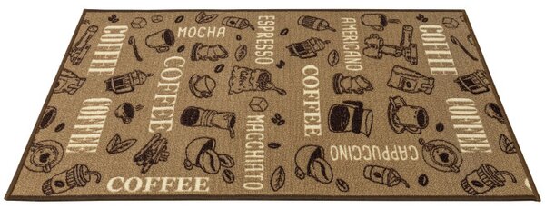 Protiskluzový koberec / běhoun Coffee 04 hnědý / béžový