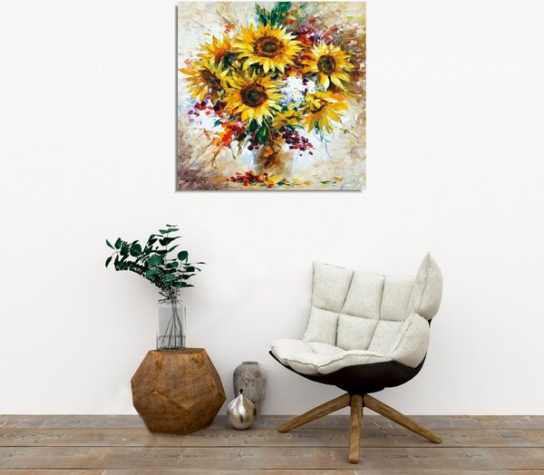 ASIR Obraz na plátně SLUNEČNICE 45 x 45 cm