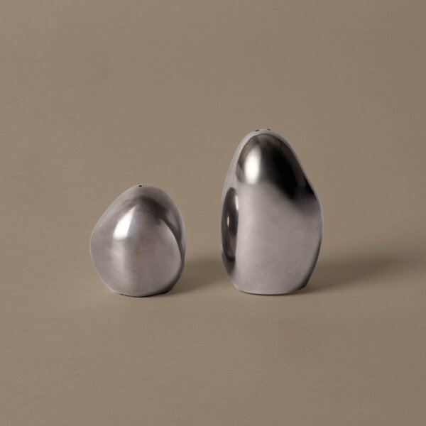 Solnička s pepřenkou Orevo Shakers Steel – set 2 ks