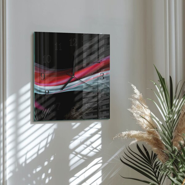 Skleněné hodiny na stěnu Abstrakce zskc-30x30-00175198