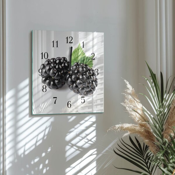 Skleněné hodiny na stěnu Ostružiny zskc-30x30-00175199