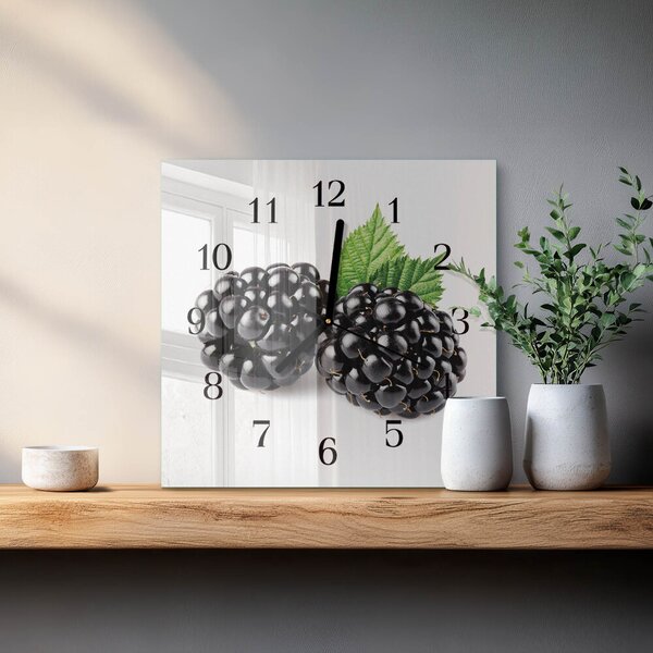 Skleněné hodiny na stěnu Ostružiny zskc-30x30-00175199