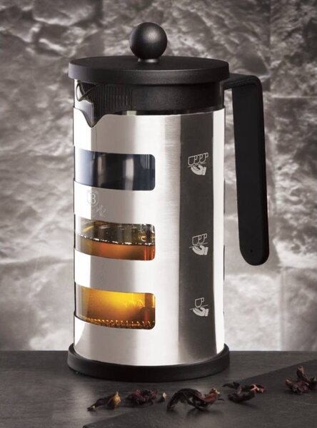 Konvice na čaj a kávu french press 600 ml Black Silver Collection