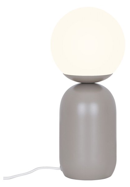 Stolní lampa Nordlux Notti - (hnědá) kov, sklo, ø 15 cm