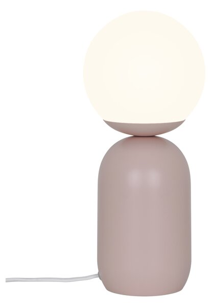 Stolní lampa Nordlux Notti - (růžová) kov, sklo, ø 15 cm