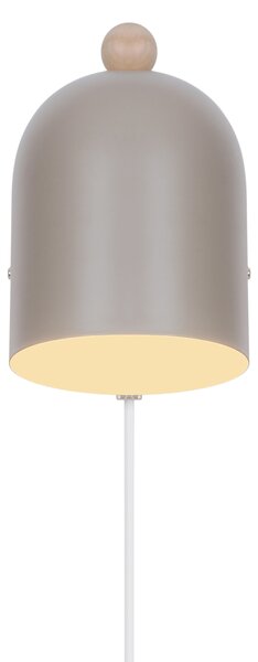Nástěnná lampa Nordlux Gaston - (hnědá) kov, dřevo, ø 11,5 cm