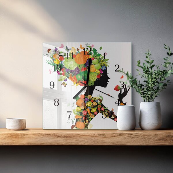 Skleněné hodiny na stěnu Kus zskc-30x30-00175255