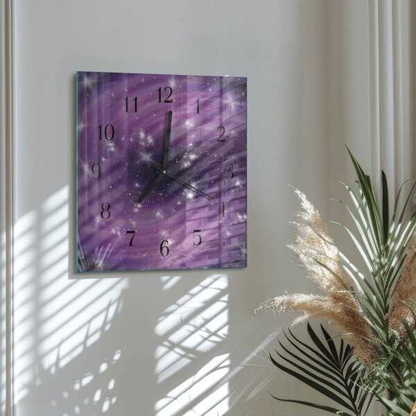 Skleněné hodiny na stěnu Abstrakce zskc-30x30-00175280