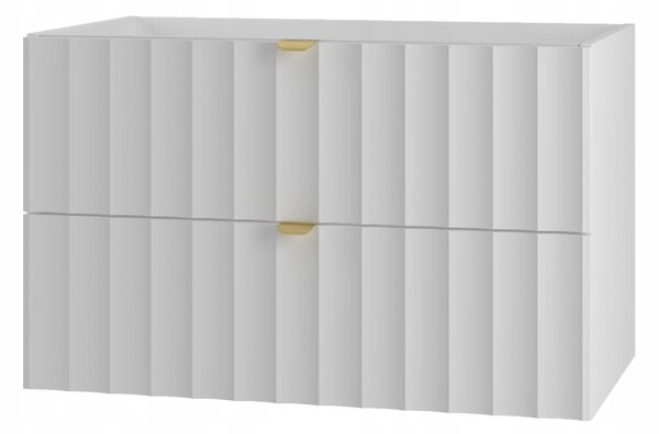 Skříňka pod umyvadlo Megstyl závěsná 2 zásuvky 80 cm bílá matná MDF