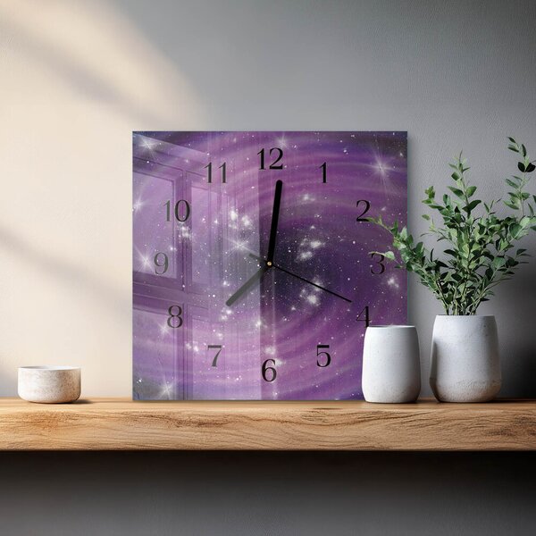 Skleněné hodiny na stěnu Abstrakce zskc-30x30-00175280