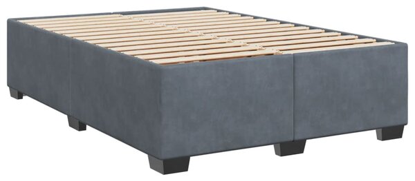 Box spring postel s matrací tmavě šedý 140 x 190 cm samet 3290913