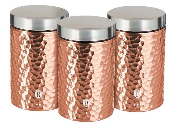 Dóza na potraviny sada 3 ks Primal Rosegold Metallic Line