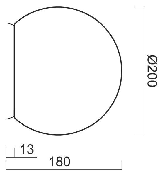 OSMONT BIA50530 BIANCA 1 stolní skleněná lampa černá / bílá IP40 25W E27