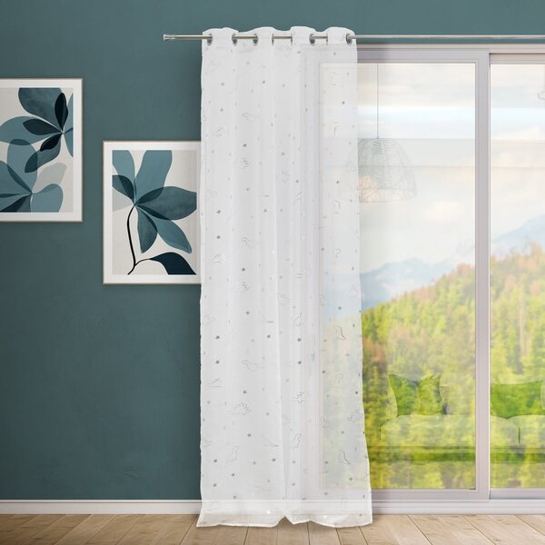 Bílá/ve stříbrné barvě záclona 140x260 cm Dinos – Casa Selección