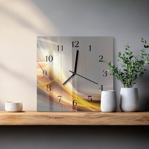 Skleněné hodiny na stěnu Abstrakce zskc-30x30-00175306