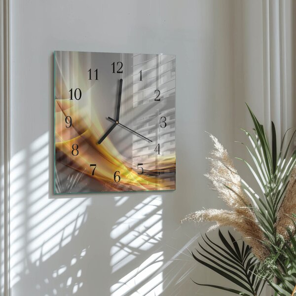 Skleněné hodiny na stěnu Abstrakce zskc-30x30-00175306
